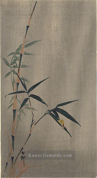 Schnecke auf dem Bambusblatt Ohara Koson Shin Hanga Ölgemälde